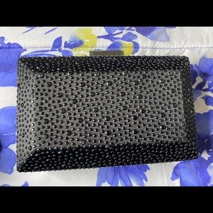 Black Textured Clutch